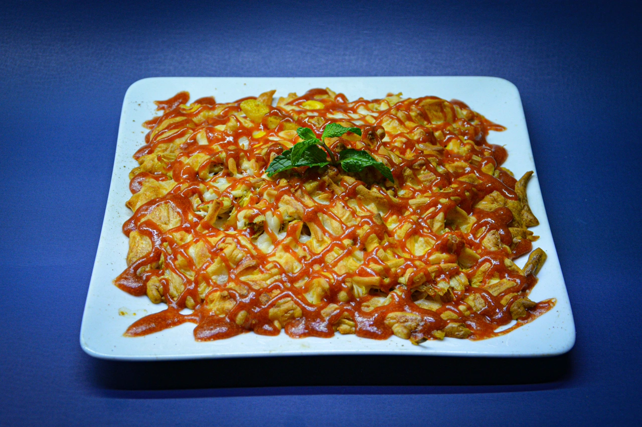 بشقاب داغ مرغ و ژامبون